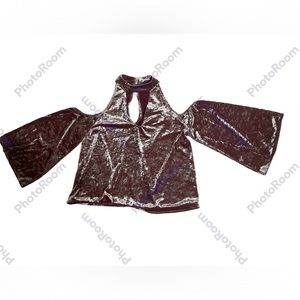 American Eagle 3/4 length sleeve velvet top